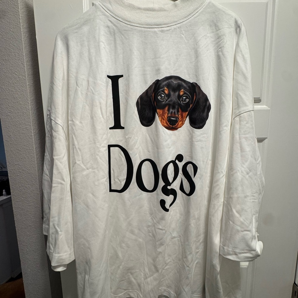 Dressed in LALA White 'I Love Dogs' T-Shirt